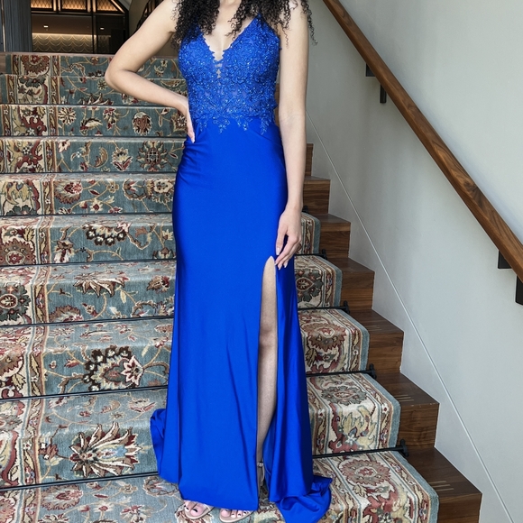 Royal Blue Prom Dress - Picture 3 of 8
